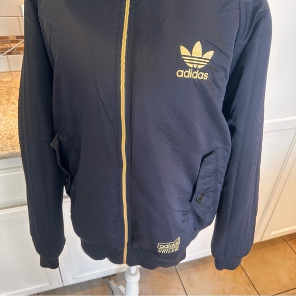 Adidas Chile 62 Men's Black Bomber Jacket Size Large - Picture 4 of 14
